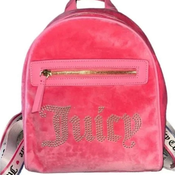 NWT Juicy Couture Velour Pink Lemonade Rainbow Backpack mini Y2K 90’s Vibe main image 14